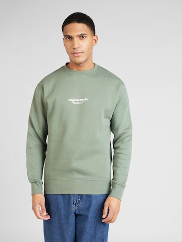 JACK & JONES Sweatshirt 'VESTERBRO' i grön: framsida