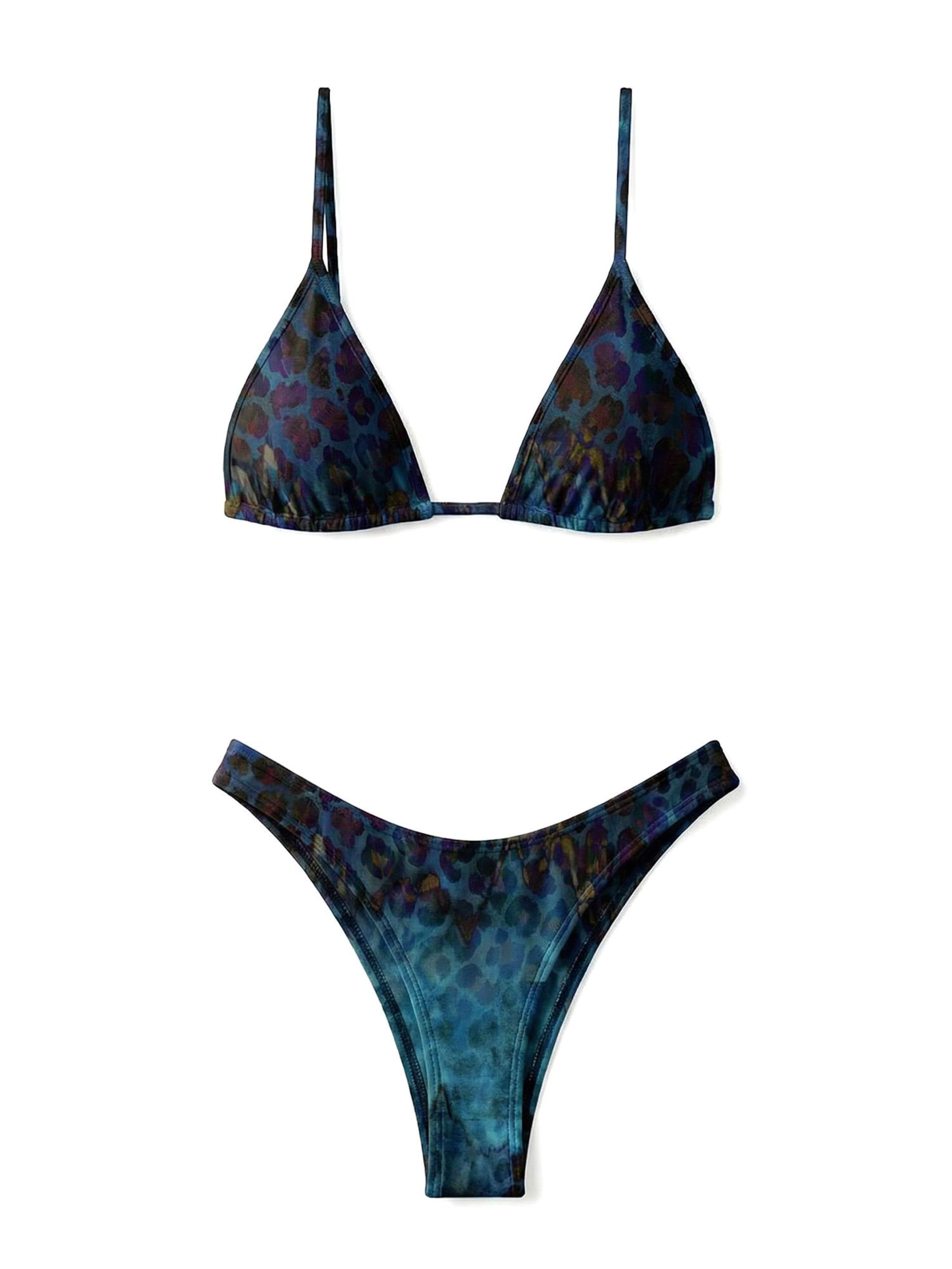 Kalaia Triangle Bikini in Blue: front