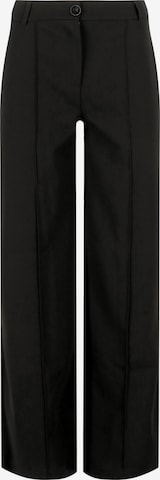 Wide leg Pantaloni de la LolaLiza pe negru: față