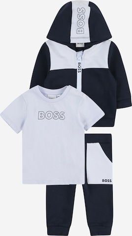 BOSS Kidswear Komplet | modra barva: sprednja stran