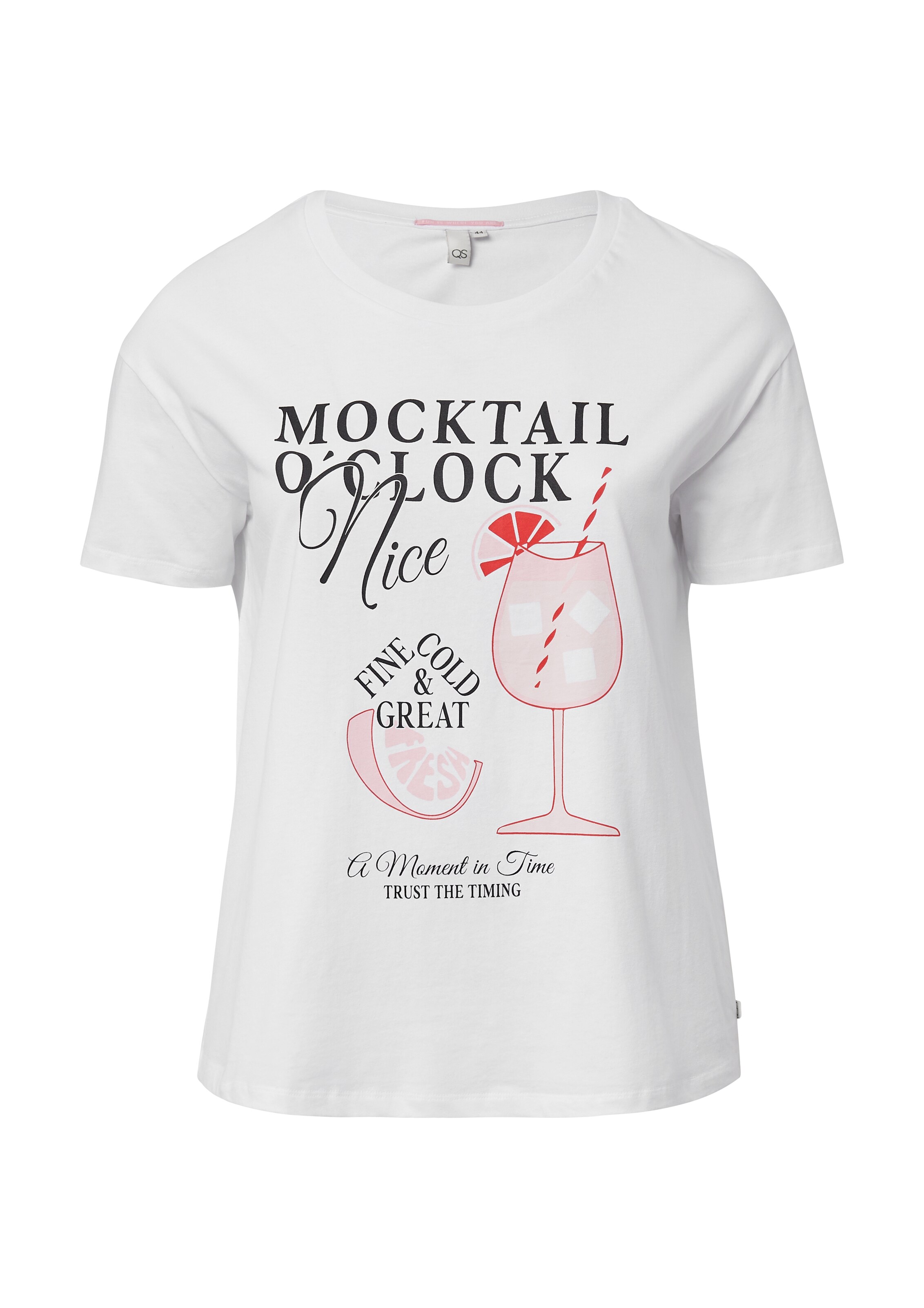 T-shirt QS en blanc : devant