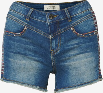 KOROSHI Slimfit Jeans in Blauw: voorkant