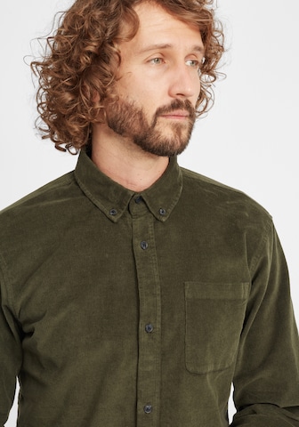 BLEND Regular fit Button Up Shirt 'Clody' in Green