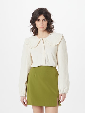 Monki Blouse in Wit: voorkant