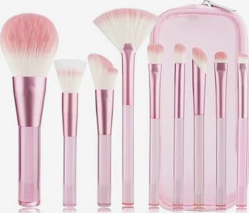 Parure de bijoux 'Technique PRO Translucent Perfection Makeup Brush Set - 9 Makeup Brushes with Bag (PINK)' Technique Pro en mélange de couleurs : devant