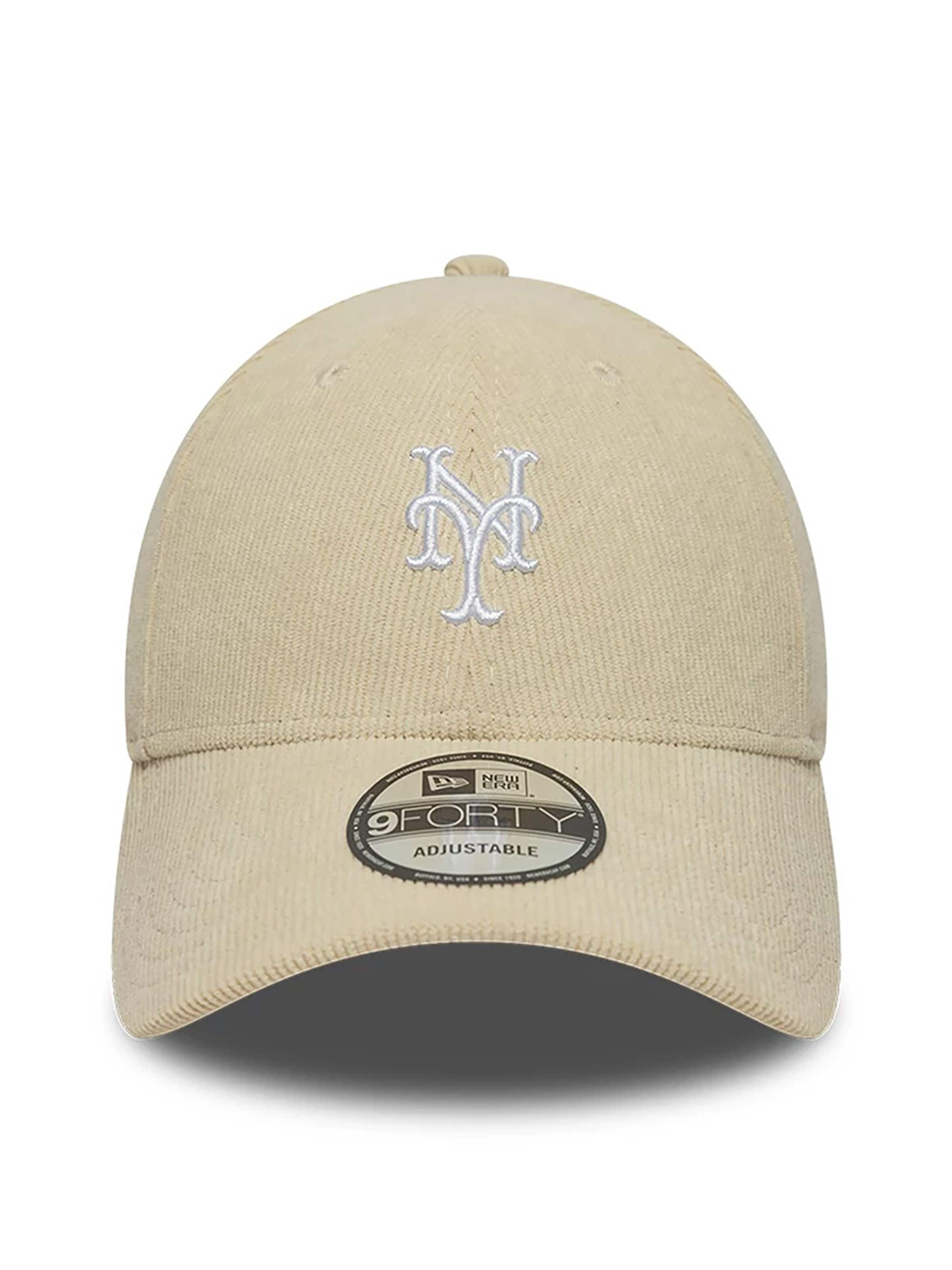 NEW ERA Athletic Cap '9FORTY New York Mets MLB Soft Cord' in Beige: front