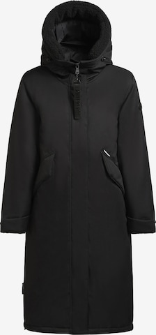 khujo Zimní kabát 'Agneta' – černá: přední strana