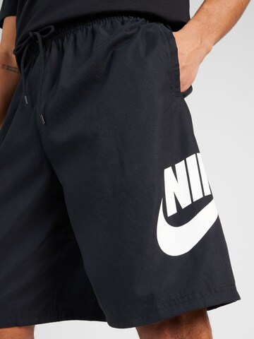 Nike Sportswear Loose fit Trousers 'CLUB' in Black