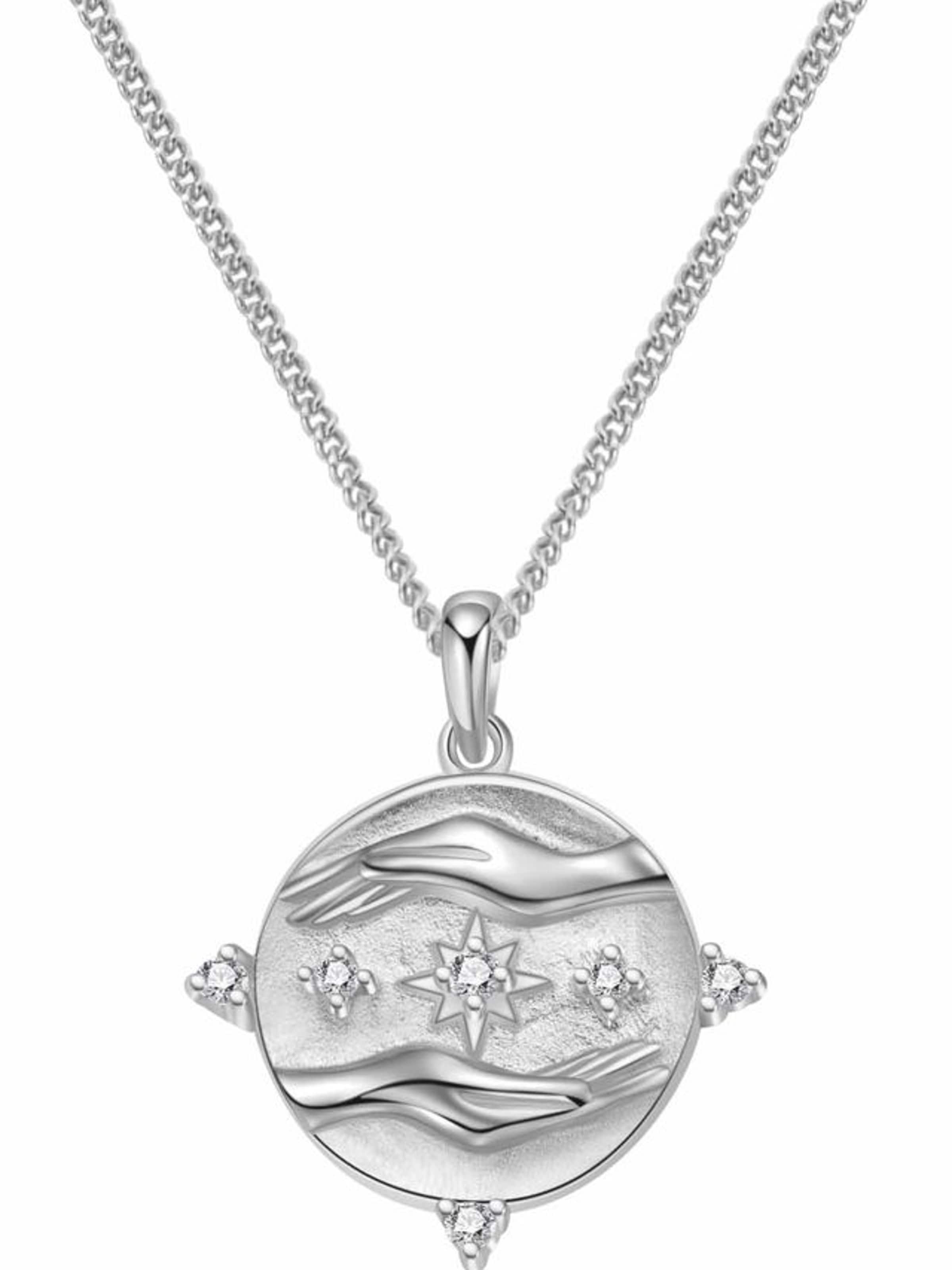 Hey Happiness - Cadena 'Abundance' en plata: frente