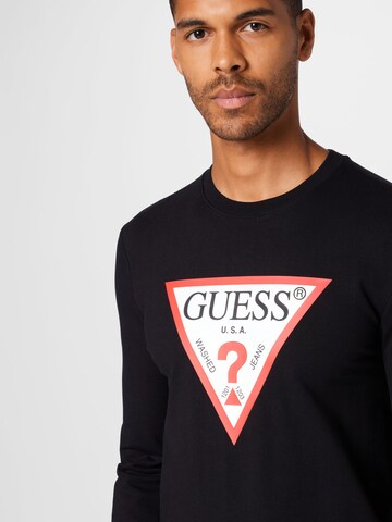 GUESS Sweatshirt 'Audley' in Schwarz