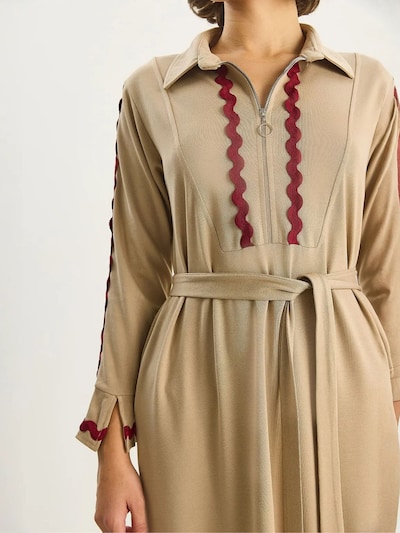 Bianco Lucci Blousejurk in de kleur Mokka / Rood, Productweergave