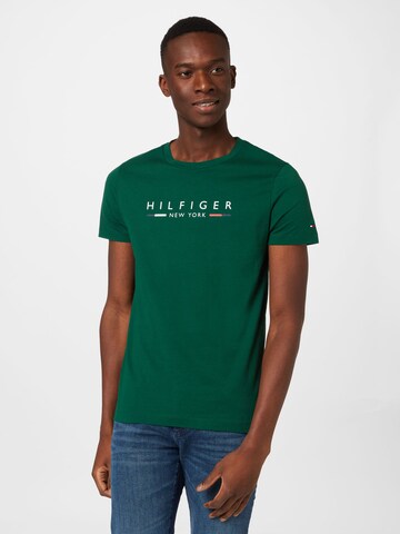 TOMMY HILFIGER Shirt 'New York' in Groen: voorkant