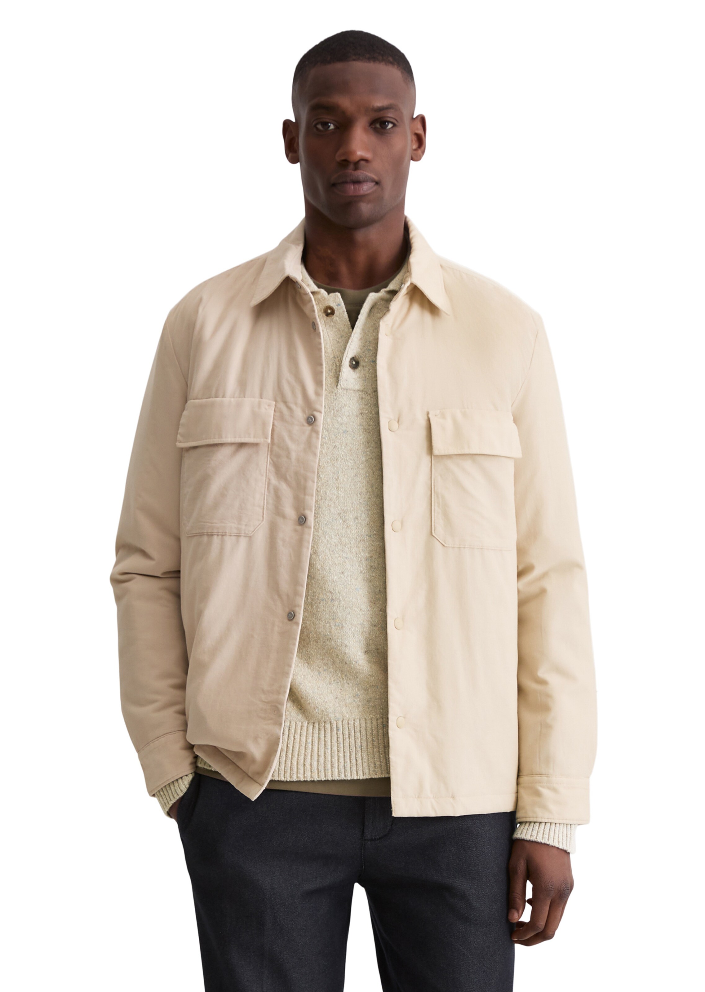 Marc O'Polo Between-Season Jacket in Beige: front