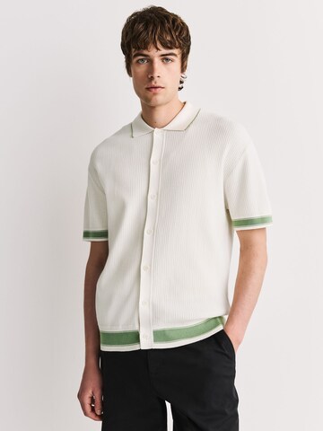 Next Comfort fit Button Up Shirt in Beige: front