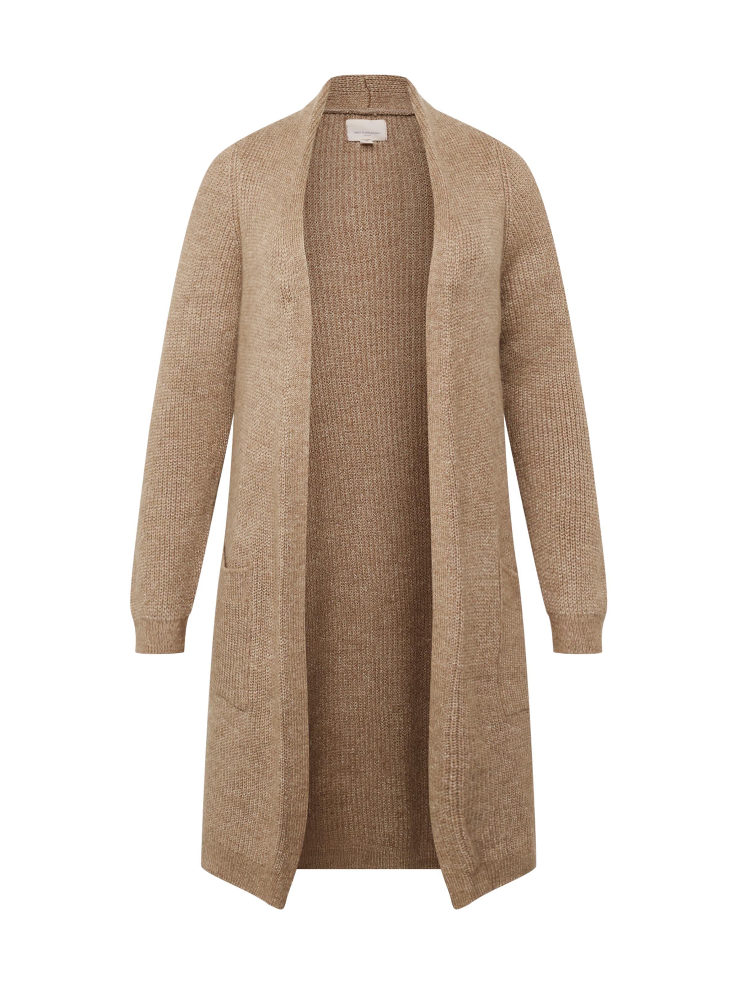 ONLY Carmakoma Knit Cardigan &#x27;Jade&#x27; in Brown: front