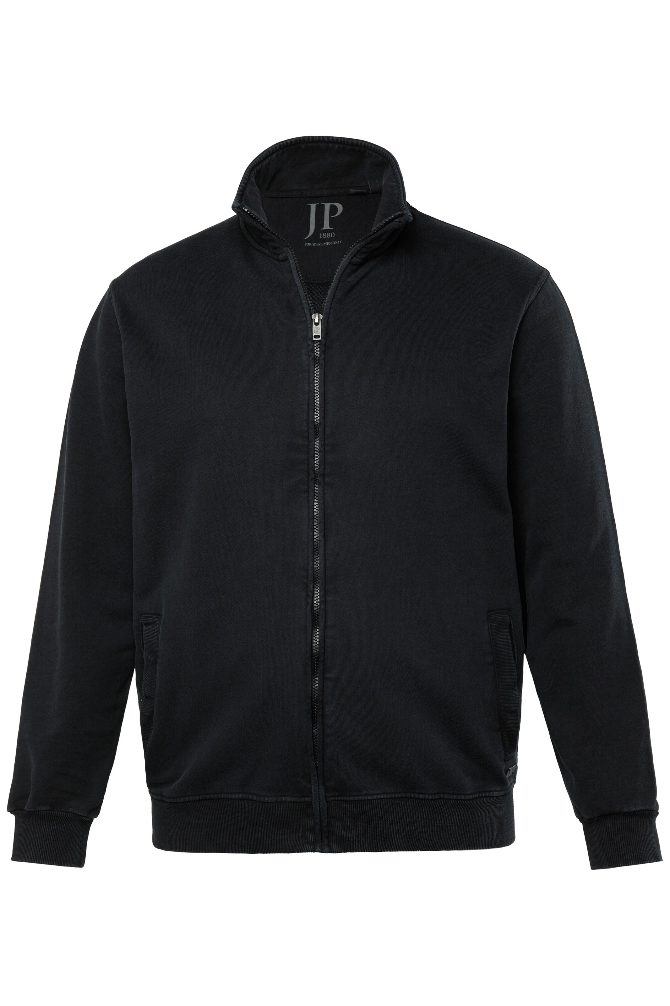 JP1880 Sweatjacke in Schwarz: Vorderseite