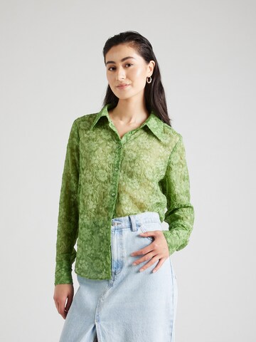 Monki Blouse in Groen: voorkant