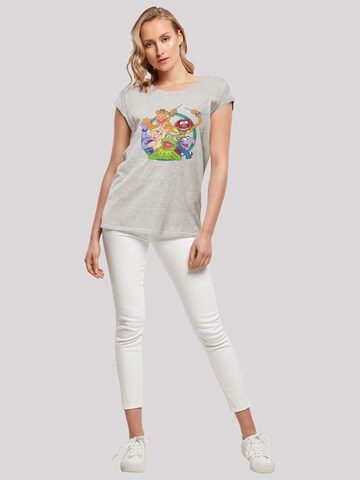 F4NT4STIC Shirt 'Disney Die Muppets Group Circle' in Grey