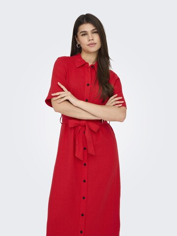 ONLY Shirt dress 'ONLCaro' in Red