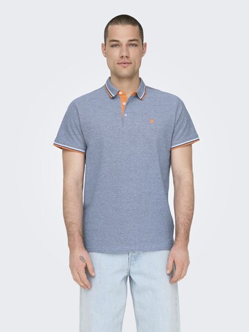 Only & Sons Shirt 'Fletcher' in Blue: front