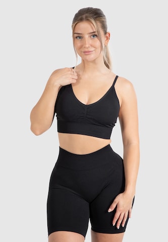 Smilodox Bralette Sports bra ' Maria ' in Black: front