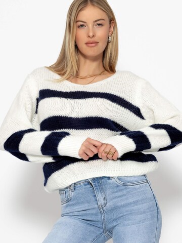 SASSYCLASSY Oversizepullover‌‌‌ in Weiß: Vorderseite