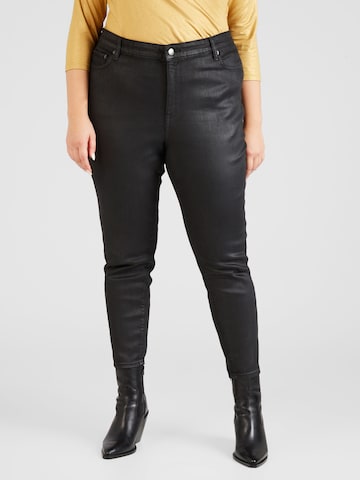 Skinny Jeans di Lauren Ralph Lauren Plus in nero: frontale