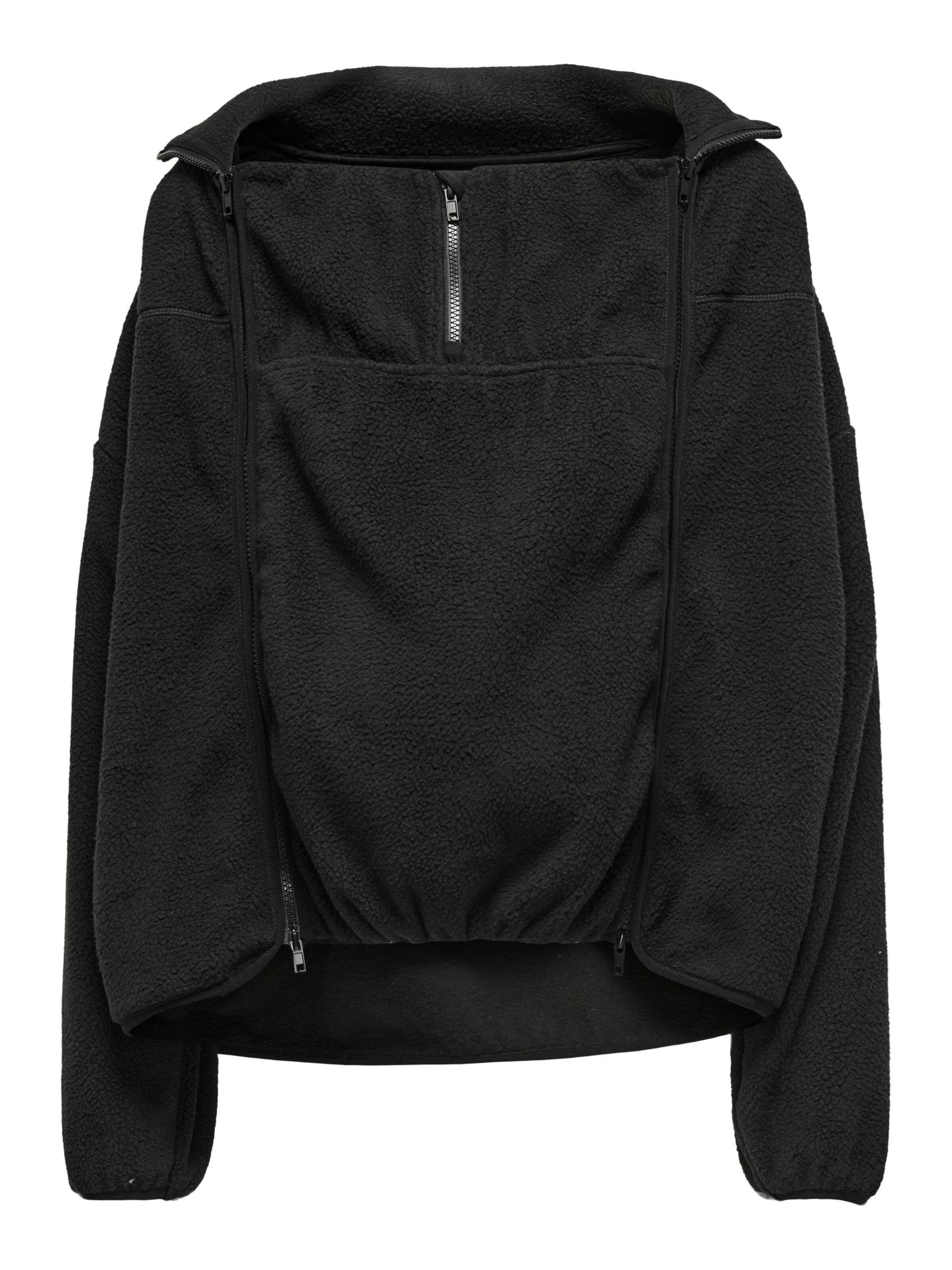 Only Maternity Fleecejacke 'OLMMAMA' in Schwarz
