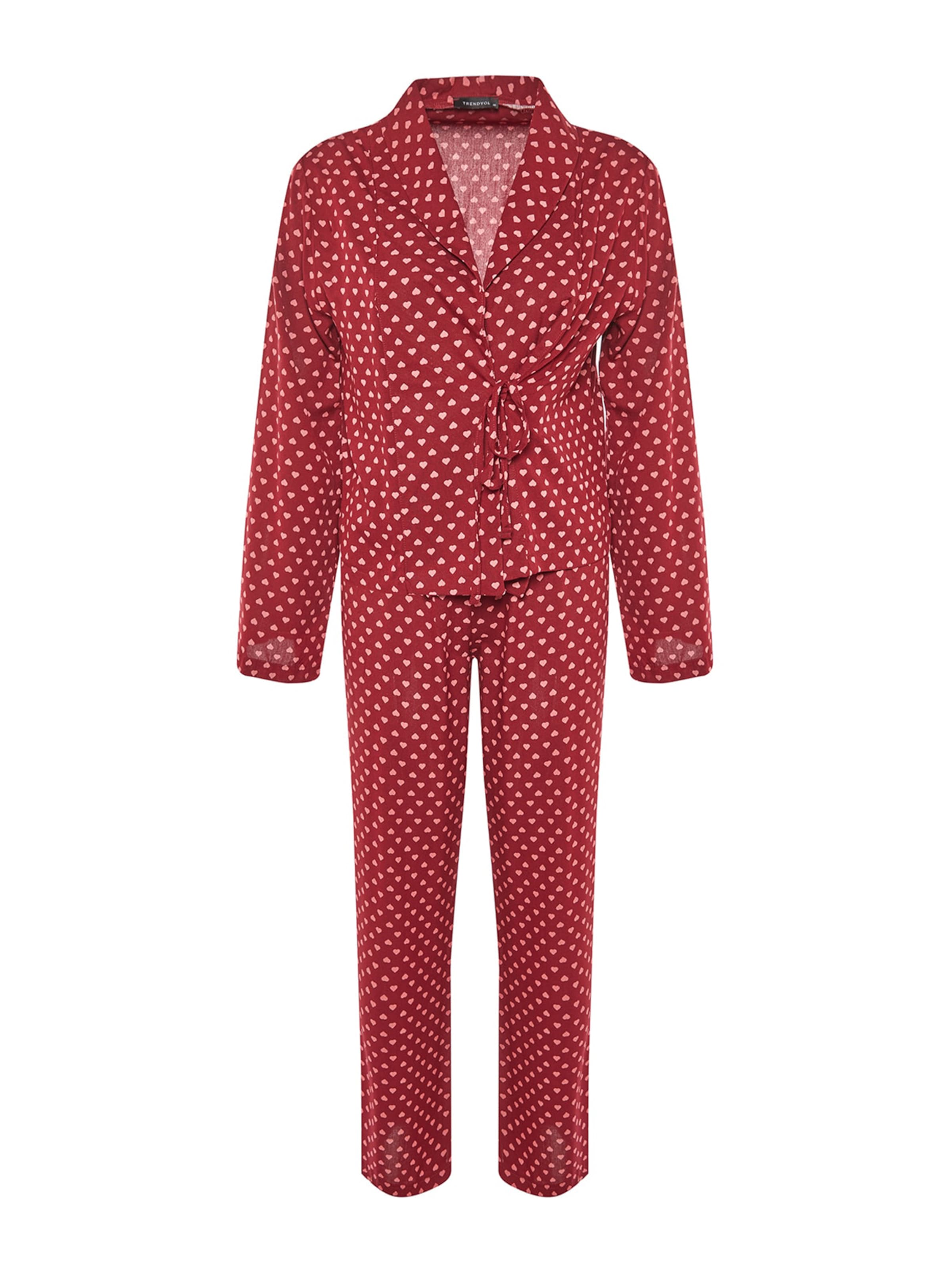 Trendyol Pizsama - piros: elől