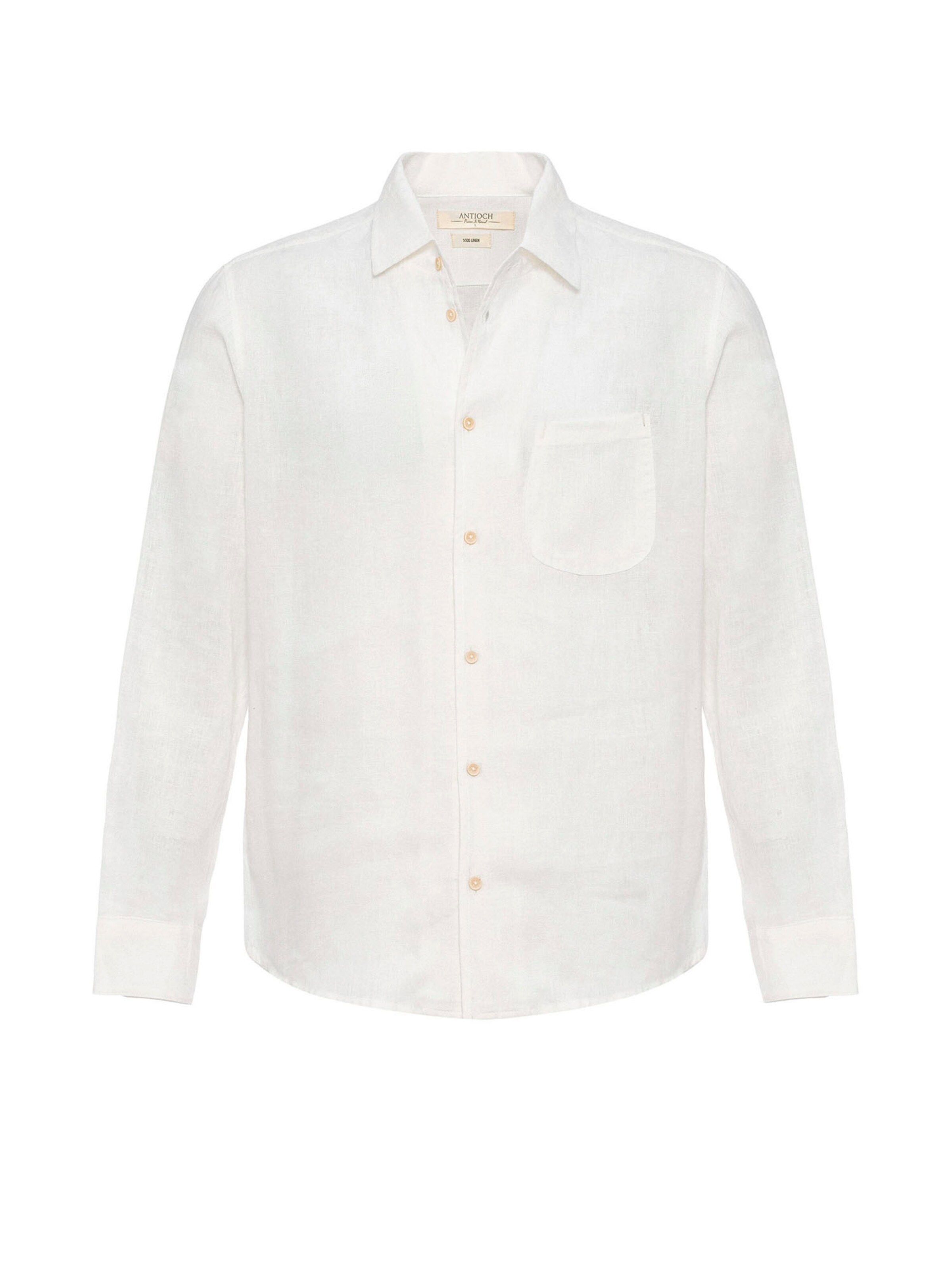 Antioch Slim fit Button Up Shirt in White: front