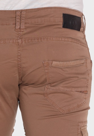 Le Temps Des Cerises Tapered Cargo Pants 'ALBAN' in Brown