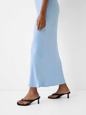 Bershka Poletna obleka | modra barva