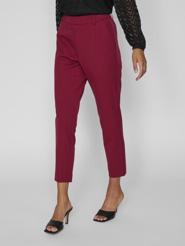 VILA Slim fit Pants 'Varone' in Red: front