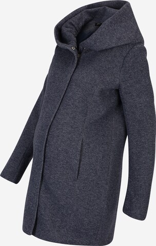 Only Maternity Between-Seasons Coat 'Sedona' in Blue: front