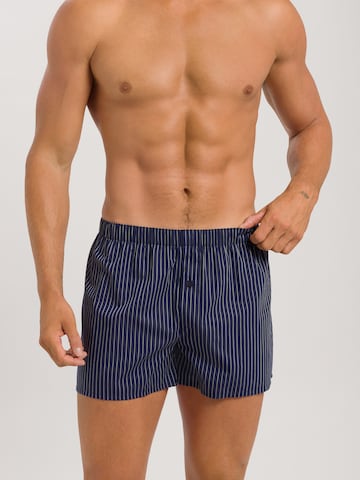 Hanro Boxer shorts ' Fancy Woven ' in Blue: front