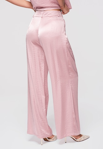 Wide Leg Pantalon à pince Ombre en rose