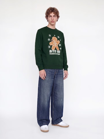 JACK & JONES Dressipluus 'JJXMAS FUN', värv roheline