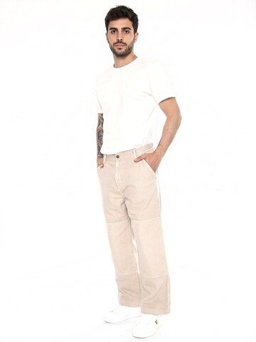 Carhartt WIP Luźne Jeansy 'Garrison' w kolorze beżowy