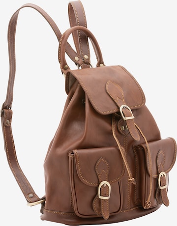 Sac à dos Viola Castellani en marron : devant