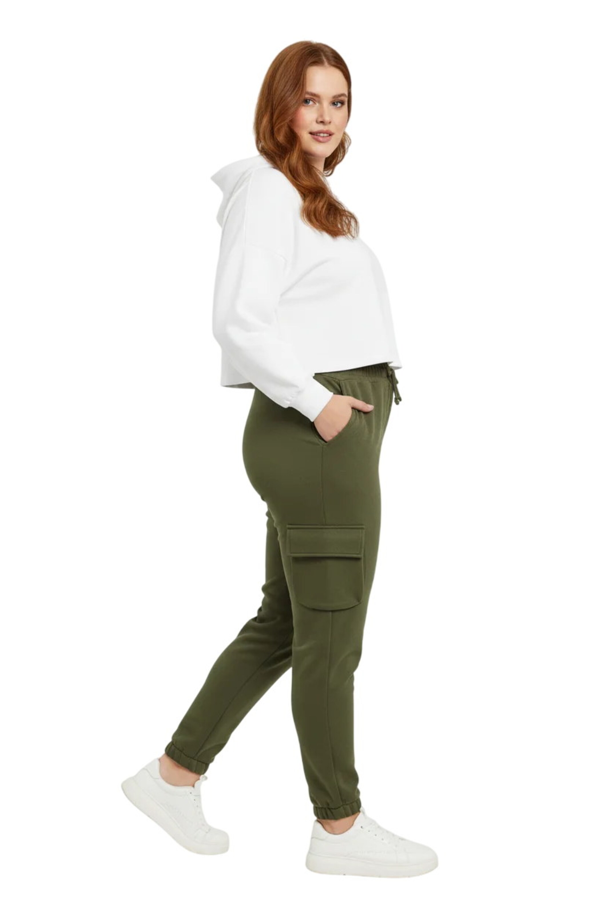Shape Of You Tapered Broek in Groen
