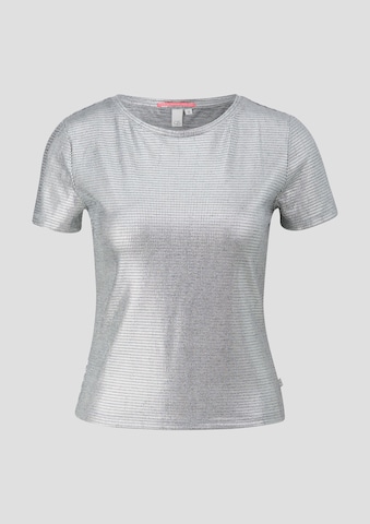 QS T-Shirt in Silber: predná strana