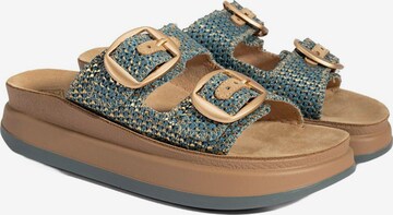 Desa Slipper 'Keilrutschen' in Blue: front