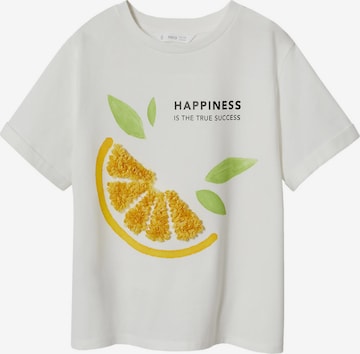 MANGO KIDS Shirt in Wit: voorkant