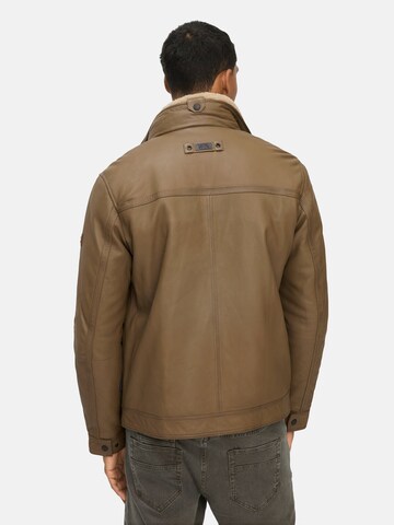 CAMEL ACTIVE Leder Fieldjacke mit Brusttaschen in Braun