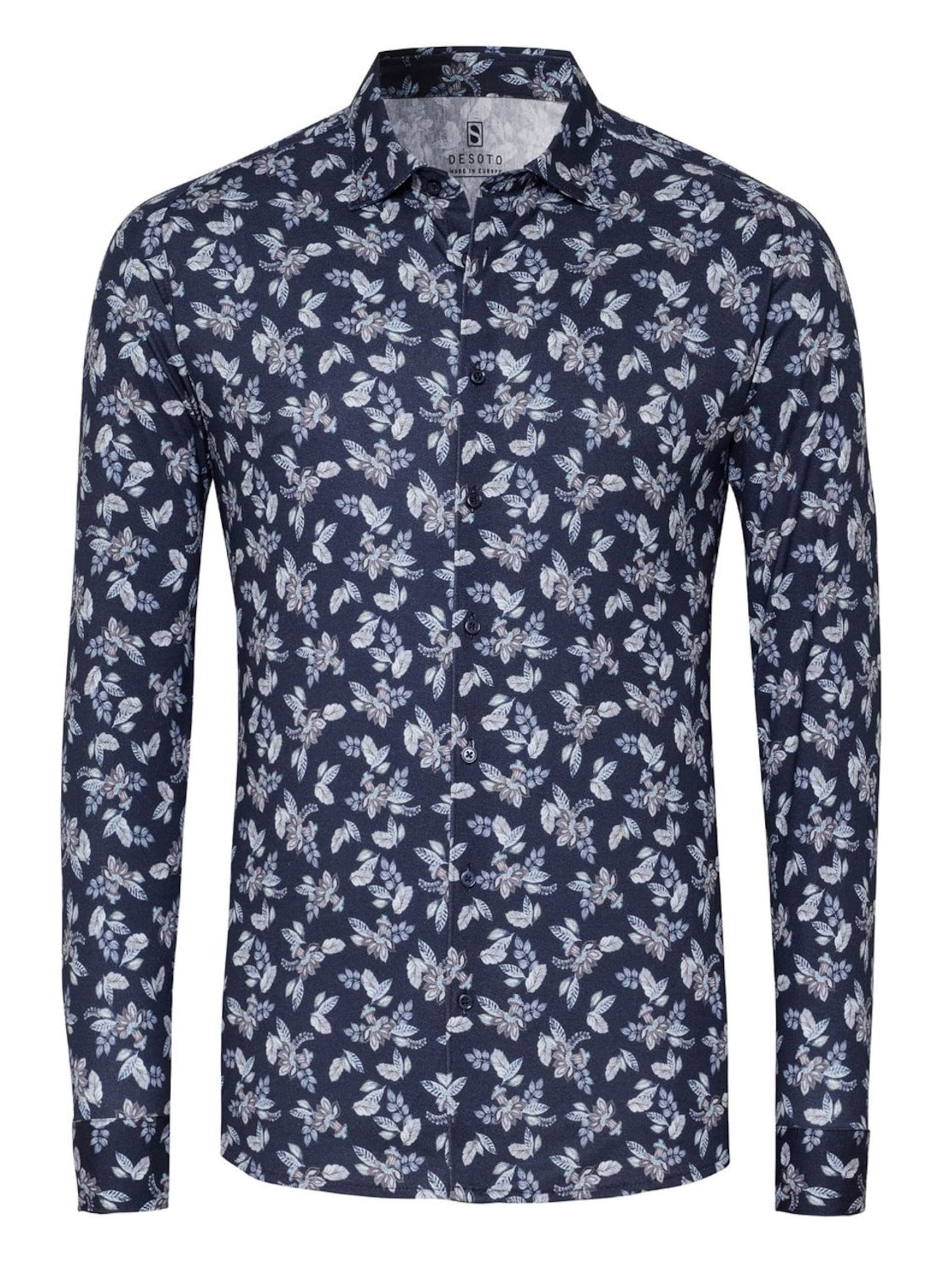 DESOTO Slim fit Overhemd in Blauw: voorkant