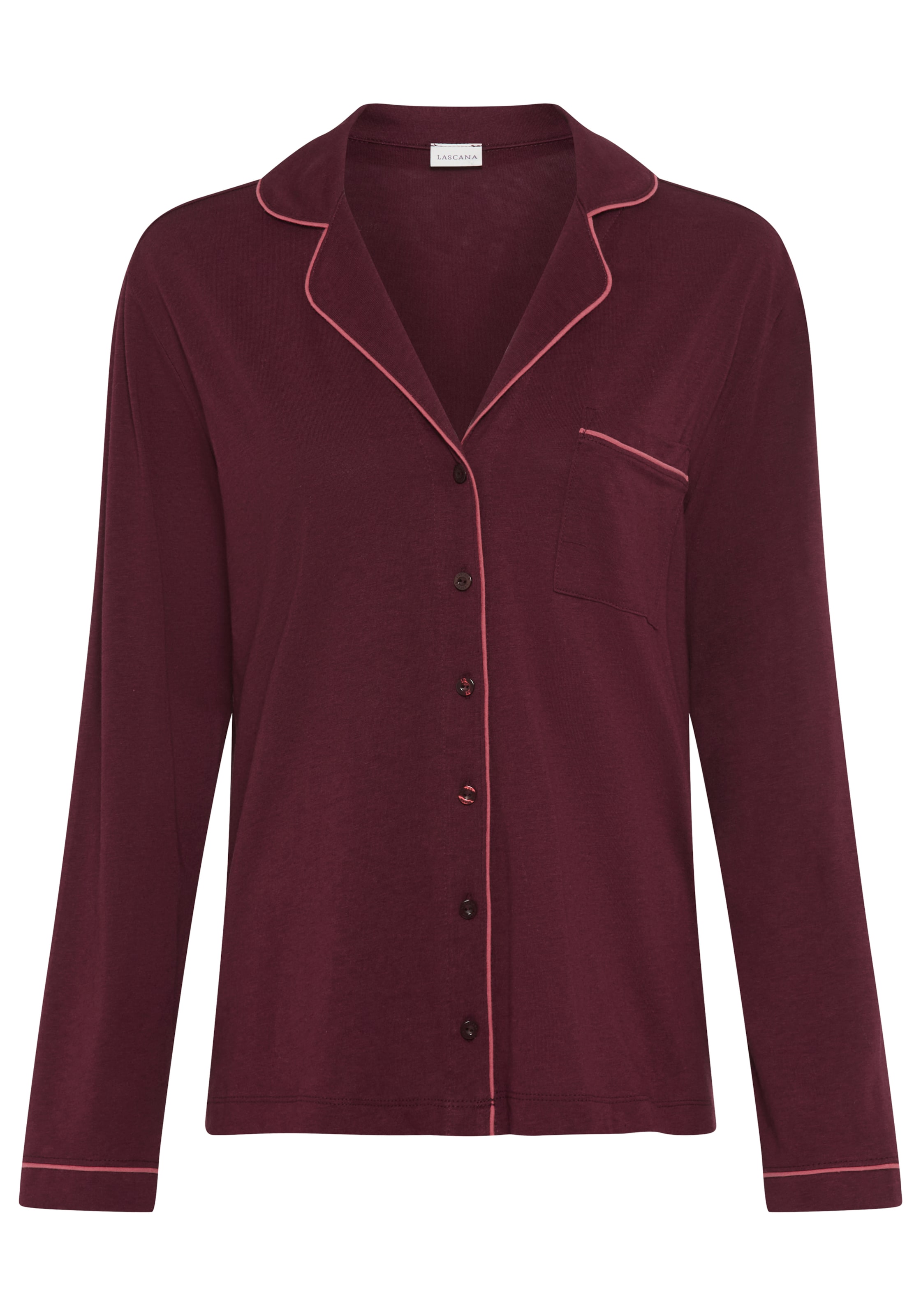 LASCANA - Camiseta para dormir en rojo: frente