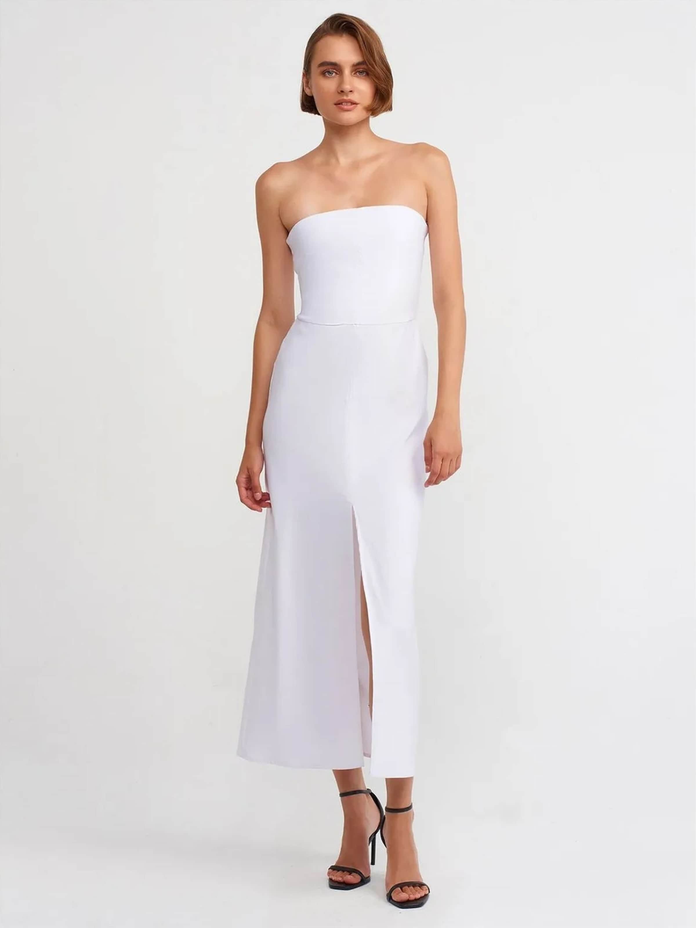 Dilvin - Vestido em branco: frente