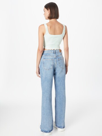 Gina Tricot Wide Leg Jeans in Blau