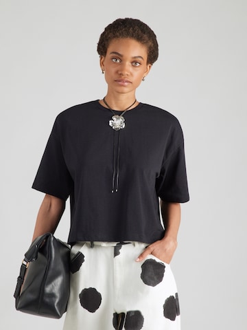 PIECES Shirt 'PCSADIE' in Black: front
