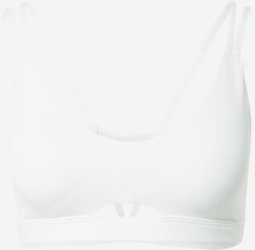 ADIDAS PERFORMANCE Bustier Sport bh 'Studio Luxe Light-Support' in Wit: voorkant